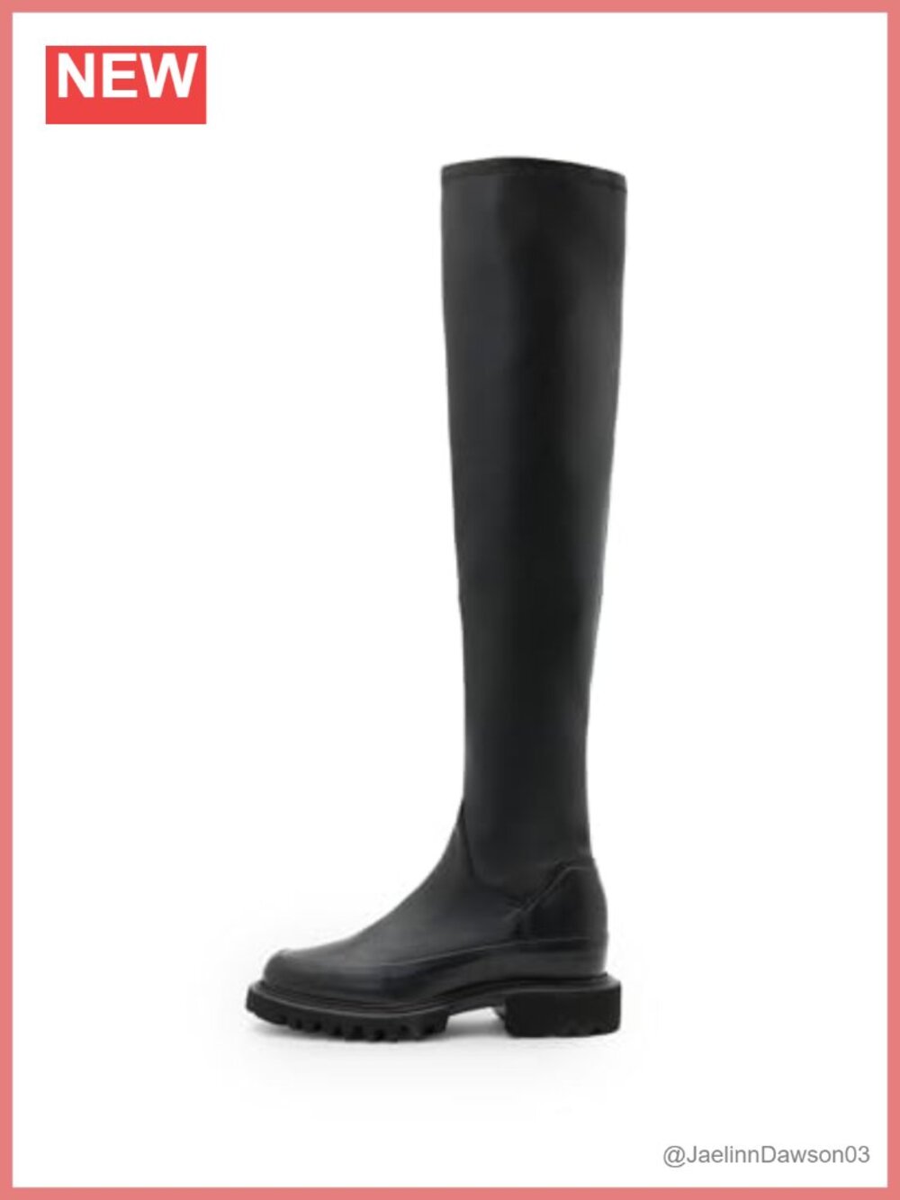 Leona Over the Knee Boot Cow Leather Chunky Sole Cushioned Insole